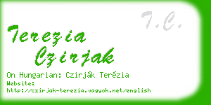 terezia czirjak business card